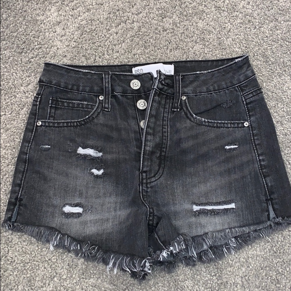 RSQ Black-Washed Denim Jean Shorts